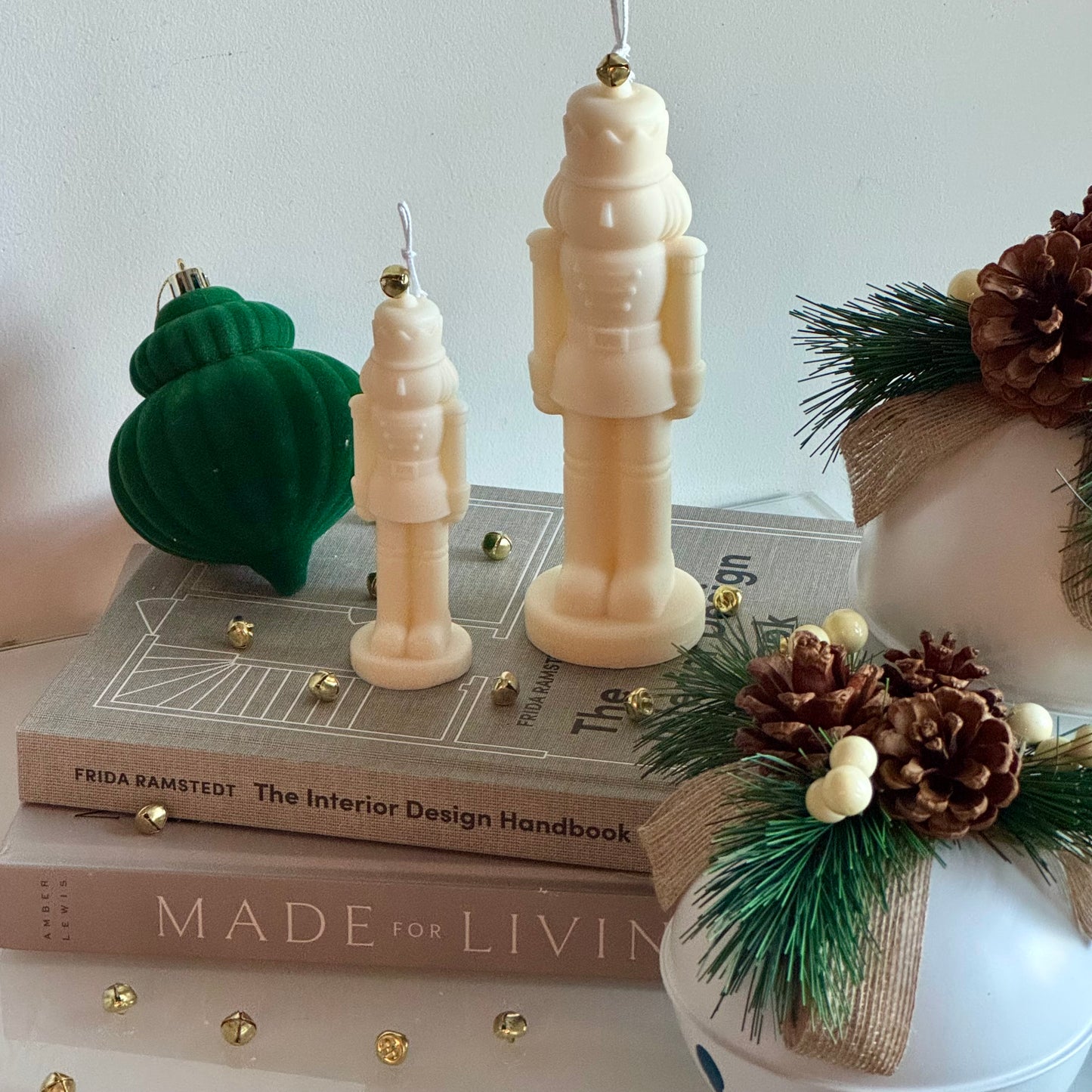 Nutcracker Sculptural Candle Set of 2 – Modern Holiday Statement