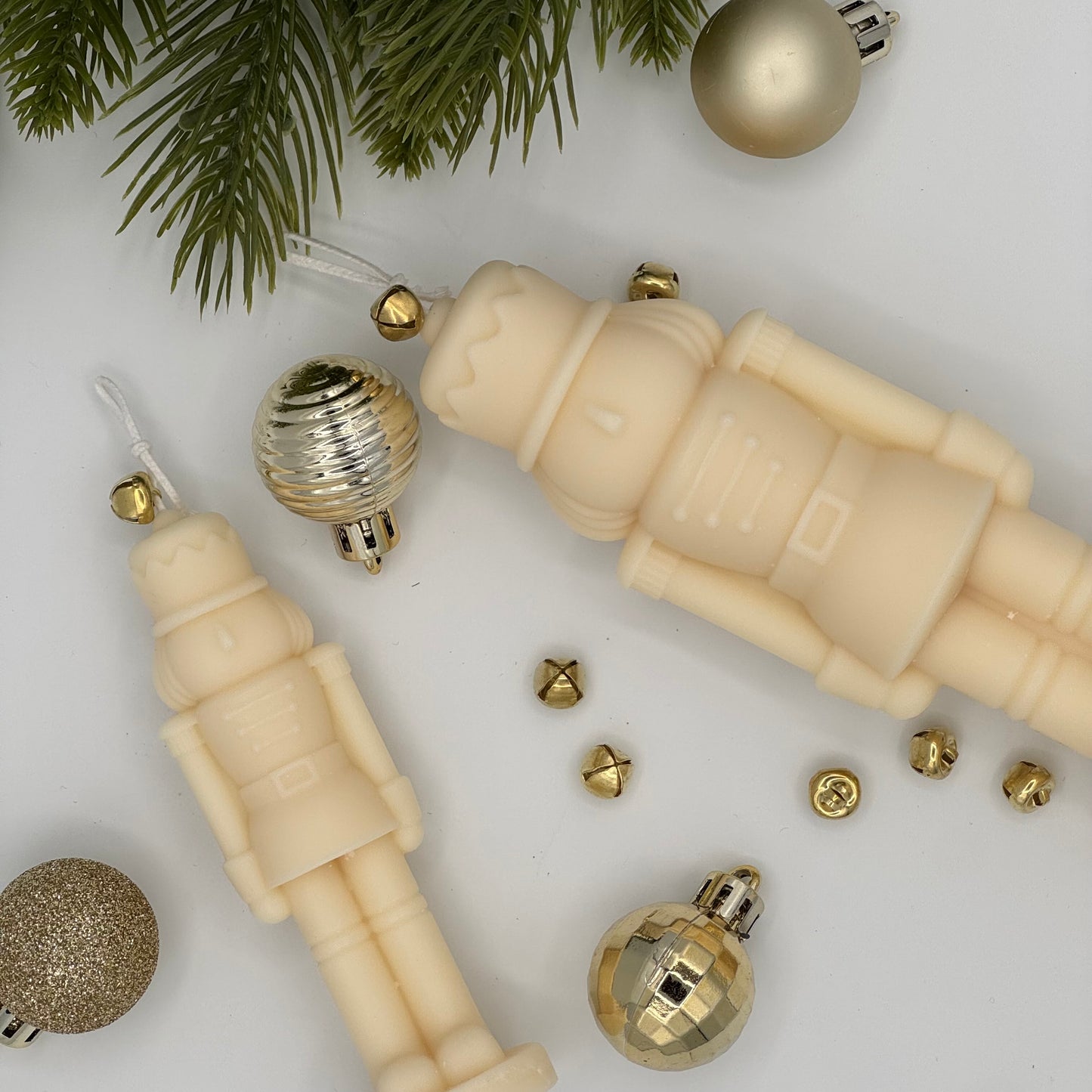 Nutcracker Sculptural Candle Set of 2 – Modern Holiday Statement